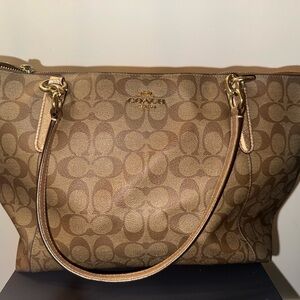 Coach Brown Signature Tote Bag